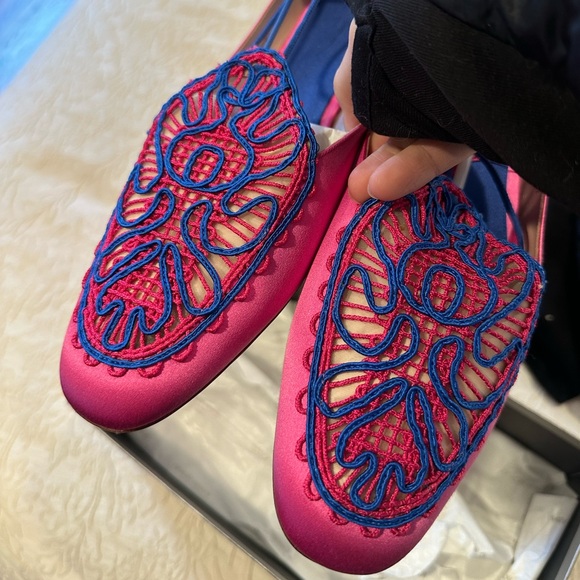 Giorgio Armani Vibrant Pink and Blue Flats - Picture 8 of 8